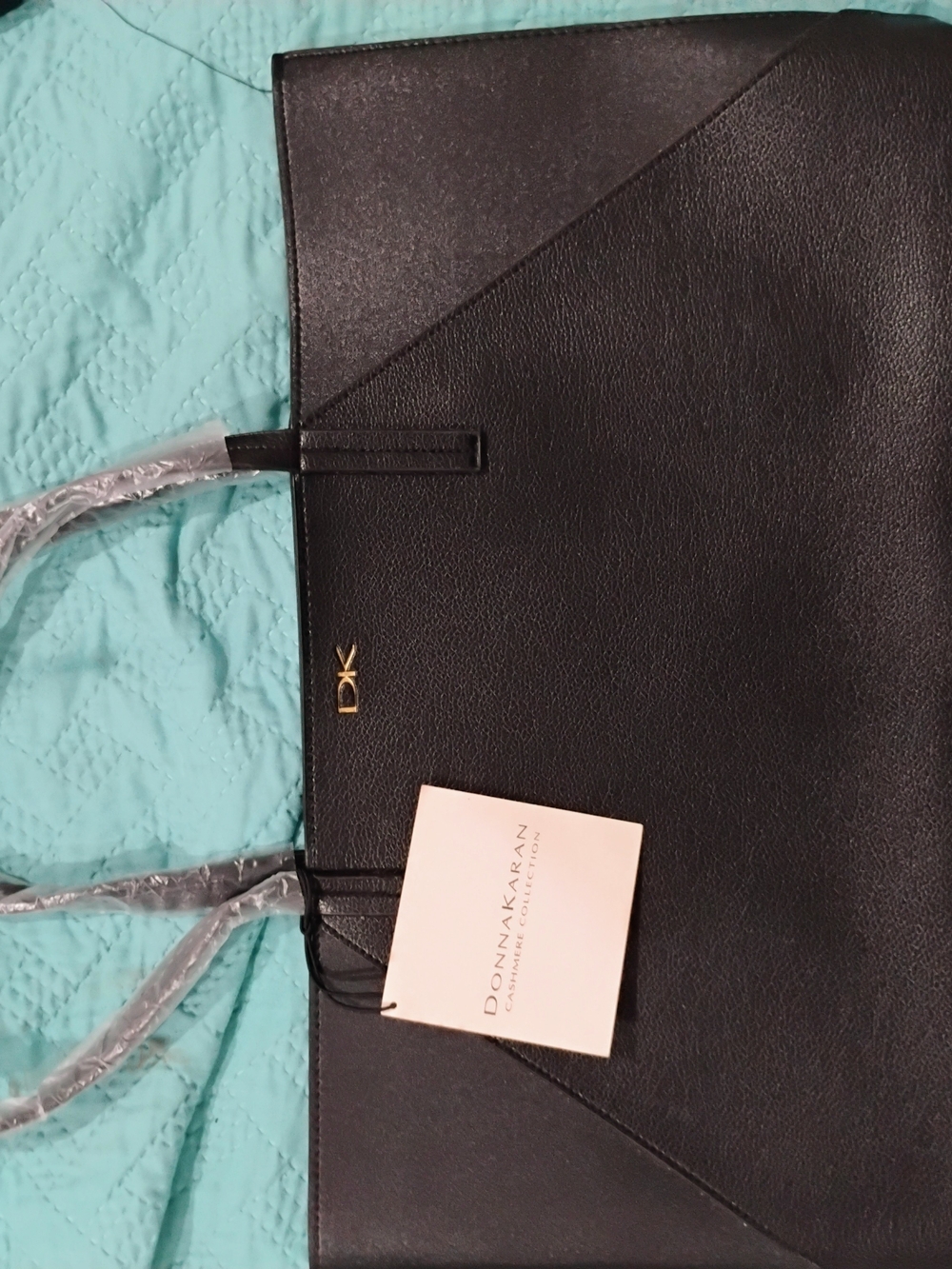 Donna Karan New York Black Leather Tote Bag